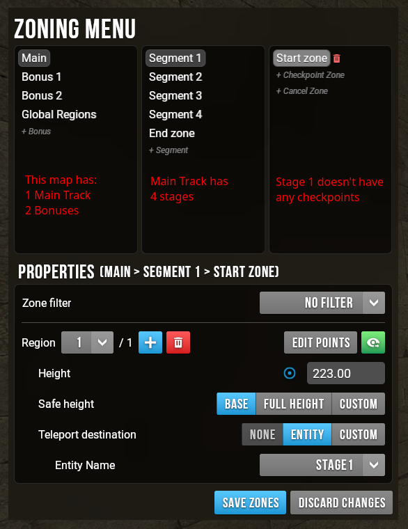 Zoning Menu Showcase