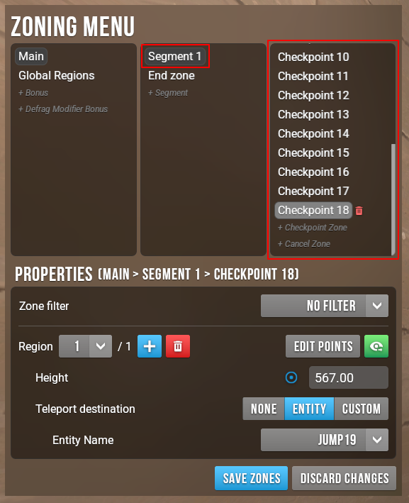 RJ/SJ No Courses Zones