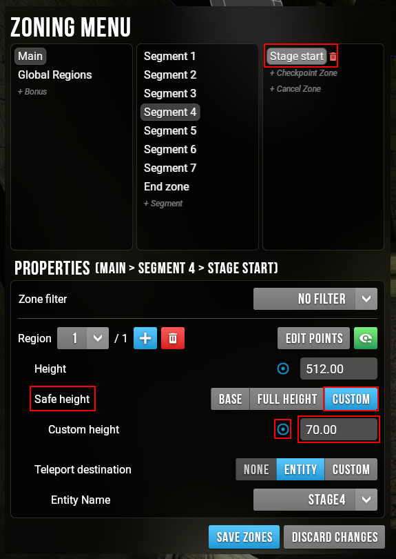 Safe Height Property